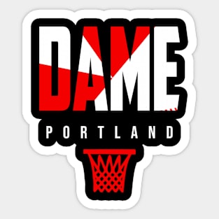 Dame Portland - Black Sticker